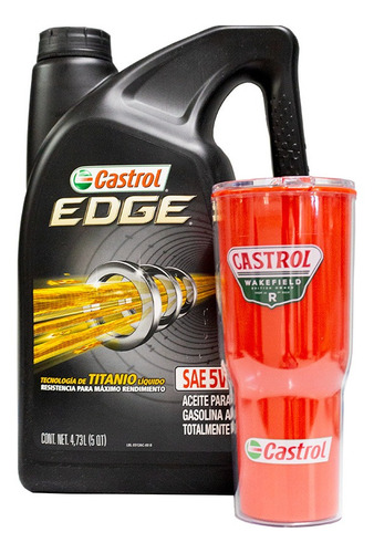 Aceite Castrol Sintetico 5w50 Garrafa 4.78 Lts+ Regalo