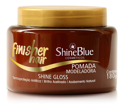 Imagem 1 de 2 de Finalizador Shine Blue Finisher Hair Pomada Modeladora 180g