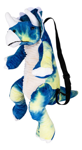 Mochila Triceratops Mochila Dinosaurio Peluche Dinosaurio 43cm Azul