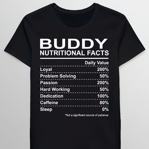 Remera Buddy Nutritional Facts 78440453