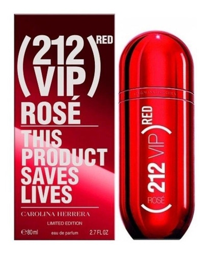 212 Vip Rose Red Edp 80 Ml Mujer Carolina Herrera