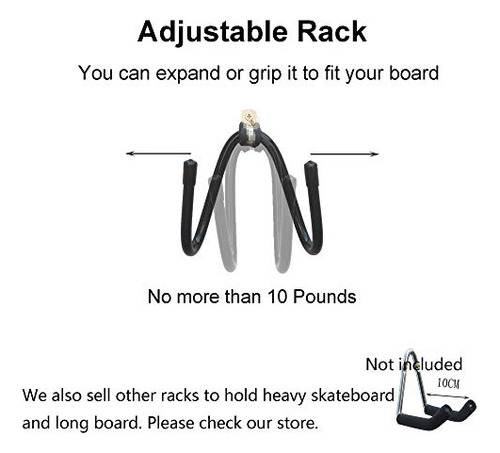 Skateboard Wall Mount Wall Hanger Rack Storage Display ...