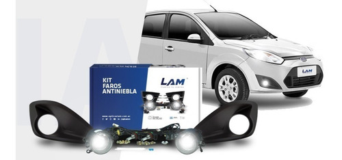 Imagen 1 de 4 de Kit Faros Auxiliares Ford Fiesta One Ka 2011/ Con Rejilla