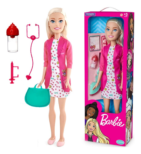 Boneca Barbie Veterinária Grande 65cm C/ Acessórios Original