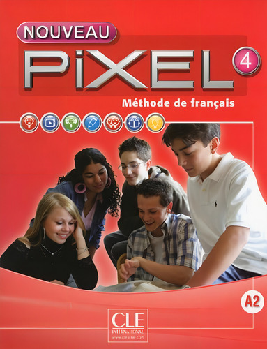 Nouveau pixel 4 - Livre de l´eleve + DVD-rom, de Schmitt, Sylvie. Editorial CLE International - Paris, capa mole em francês, 2016