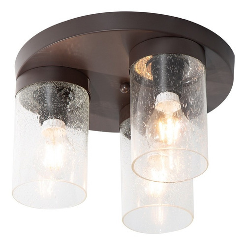 Lámpara De Techo Contemporánea Chocolate 40w E27 3 Luces Marrón Lumimexico 21141-9