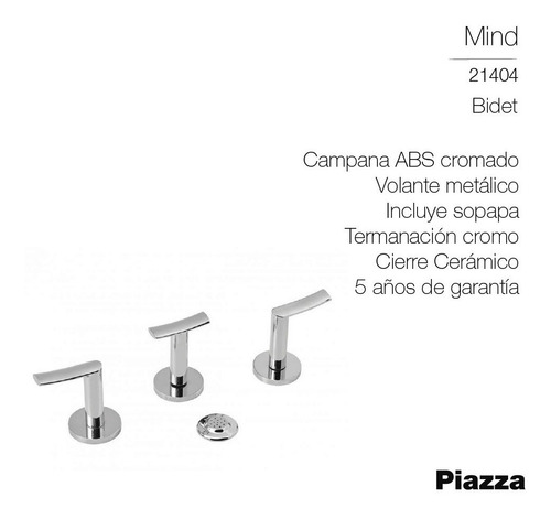 Imagen 3 de 3 de Piazza Mind 21404 acabado cromado