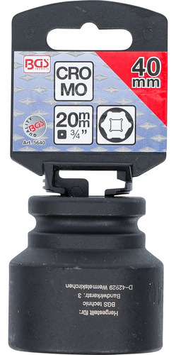 Dado Impacto Hexagonal | Entrada 3/4 | 40 Mm | Bgs 5640