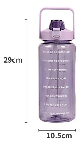 Botella De Agua 2000ml Liso Resistente