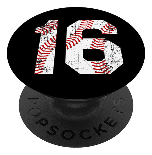 Baseball 16 Jersey Numero Popsockets Popgrip: Agarre Para