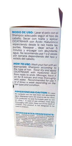 Imagen 6 de 8 de Cicatrihair Crema Con Acido Hialuronico Botox Caja X24u