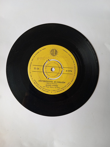 Vinilo Single De Manuel Rivero -- Pecado ( N104 (Usado)
