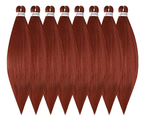 Wome Extensiones De Cabello Trenzado Preestirado 350 Rojo De