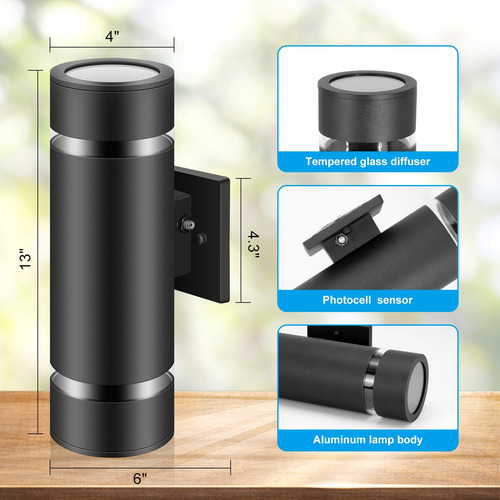 Luces De Pared Exteriores Aluminio Impermeables Para Casa