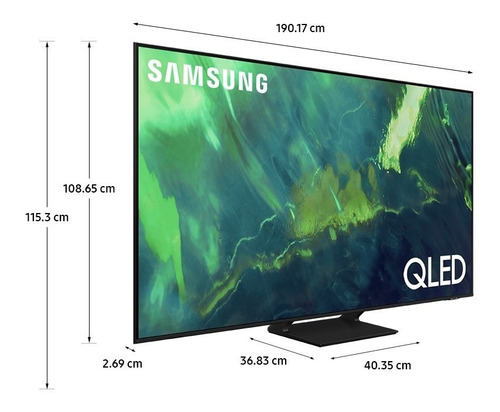 Imagen 3 de 9 de Smart TV Samsung Series 7 QN85Q70AAGCZB QLED Tizen 4K 85" 220V