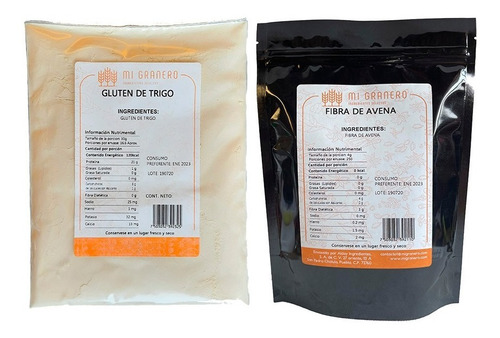 Gluten De Trigo Y Fibra De Avena 250 Gramos