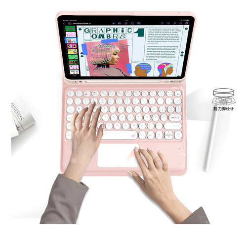 Capa Com Teclado, Rato E Caneta Para Galaxy Tab A7 10.4