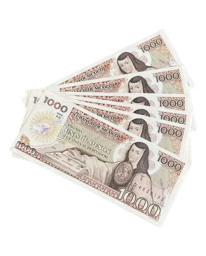 Billete De Sor Juana De Asbaje $1000 Pesos Con Tintero 1985