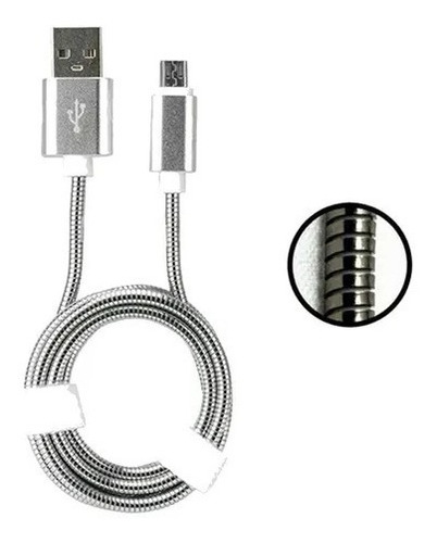 Intco Cable Usb A Micro Usb 1mt 09-083b Malla Metalica