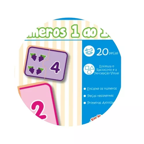 Jogo De Encaixar Números 0 a 10 20 Peças Nig Brinquedos - Brincadeiras de  Faz de Conta - Magazine Luiza