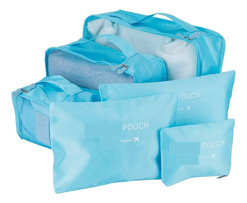 6pz Set Organizador De Equipaje Bolsas Para Almacenamiento 