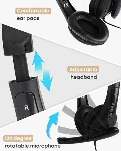 Auriculares Con Micrófono Y Diadema Ajustable Para Pc Y Celu