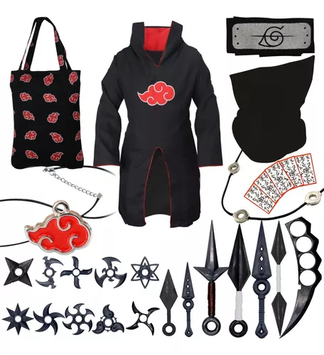 Colar Akatsuki Itachi Símbolo Nuvem Vermelha Naruto cordão elástico para  menino menina adultos infantil no Shoptime