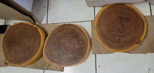 Imagem 2 de 2 de Mesa Lateral Canto Hairpin Leg Tronco Bolacha Rustico Tripe