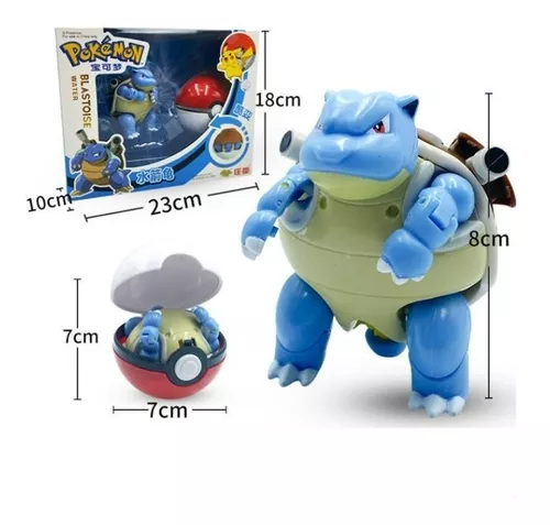 Boneco Brinquedo Articulado Blastoise Pokémon Pokébola PokeBall em