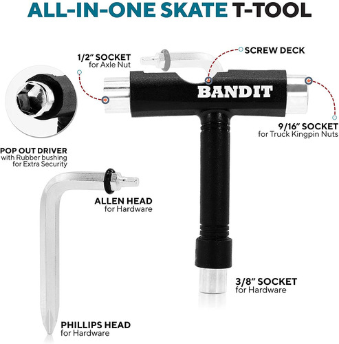 Bandit Skate Co. Ruedas De Monopatín 2.047 In Abec 9 Rodamen