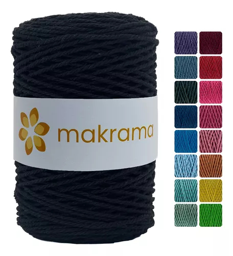 Cuerda Cordón De Algodón Para Macramé 2mm 500g Colores