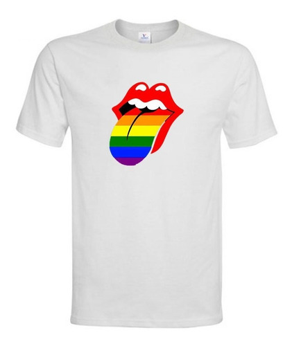 Polera Estampada Banda Rolling Stones Colores