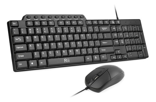 Teclado Y Mouse Básicos, Rk203  Full Size Slim Usb Bas...