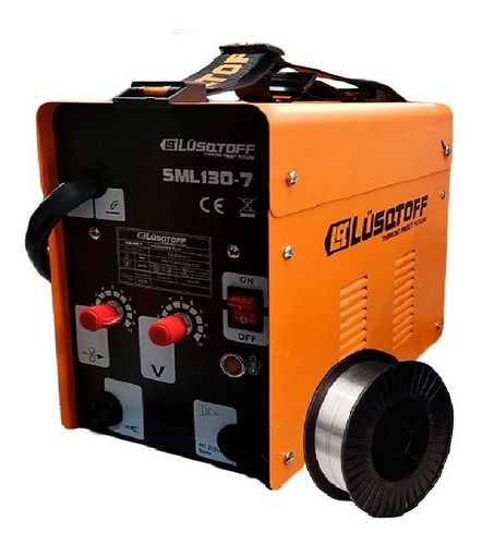 Soldadora Mig Lusqtoff Flux 120a + Alambre + Mascara + Acc.