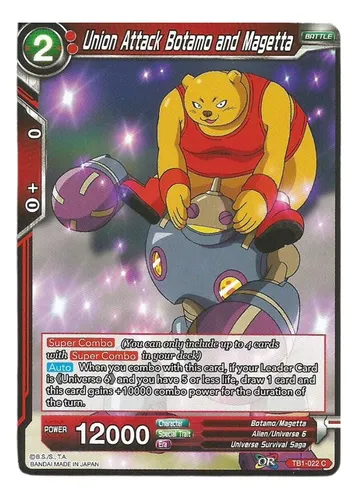 Union Attack Botamo & Magetta Tb1-022 Dragon Ball Super Tcg