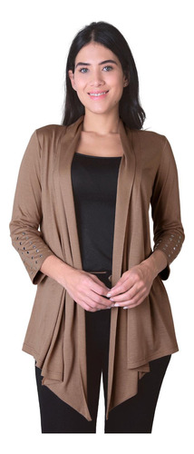 Saco Casual Cardigan Mujer Beige Stfashion 50004442