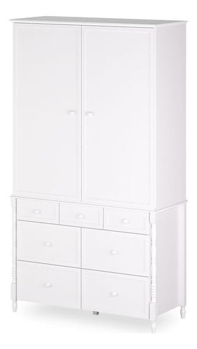Cômoda De Bebê Monet 7 Gavetas 130cm - Branco Lilibee