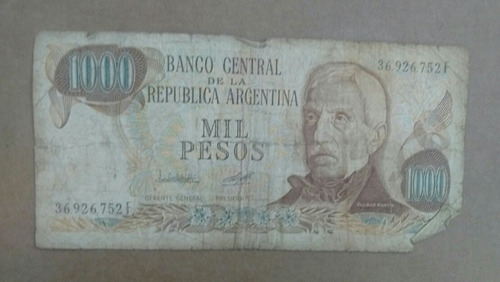 Billete 1000 Mil Pesos Argentinos 