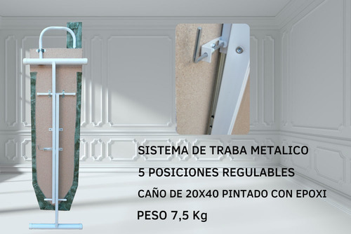 Imagen 7 de 10 de Tabla Planchar + Tender 7 Varillas ¡¡combo!!- Disentino®