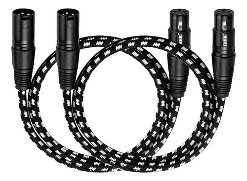 Cable Xlr Vandesail, Paquete De 2 Cables De Micrófono De 6 P