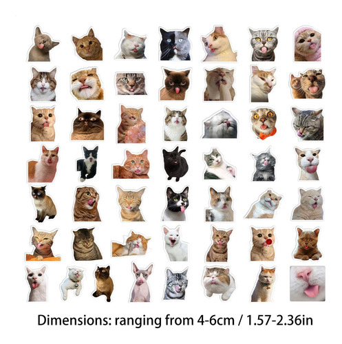 Pegatinas De Gatos Lindos Pegatinas De Pvc Lindas Para Gatos