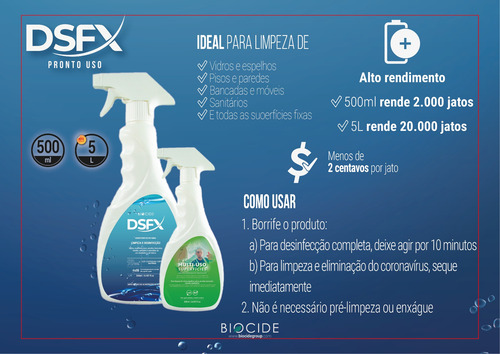 Limpador Multi-uso Pronto Uso Biocide 500ml
