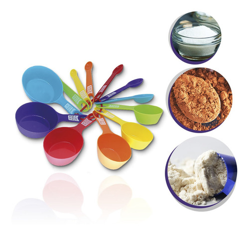 Imagem 1 de 6 de Medidor - 12pcs - Diversos Alimentos Receita Ud499 123 Util