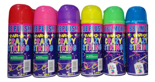 3 Spray Serpentina Fiesta Batucada Evento Boda Cumpleaños