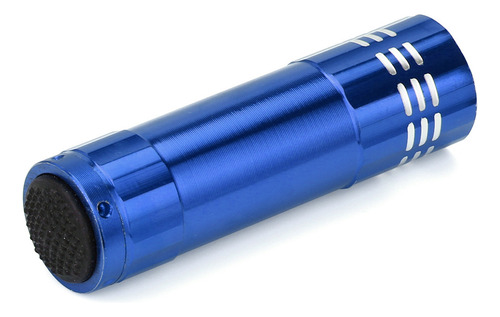Mini Linterna De Aluminio Violeta De 9 Led, Luz Negra, Linte