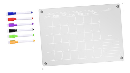 Pizarra De Borrado Para Nevera, Calendario Para