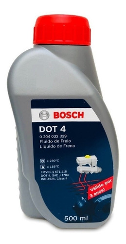 Fluido De Freio Dot 4 Bosch 500ml 0204032339