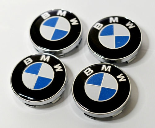 Pack 4 Tapas Bmw 60mm 6cm Centro De Llanta Rueda Plateada