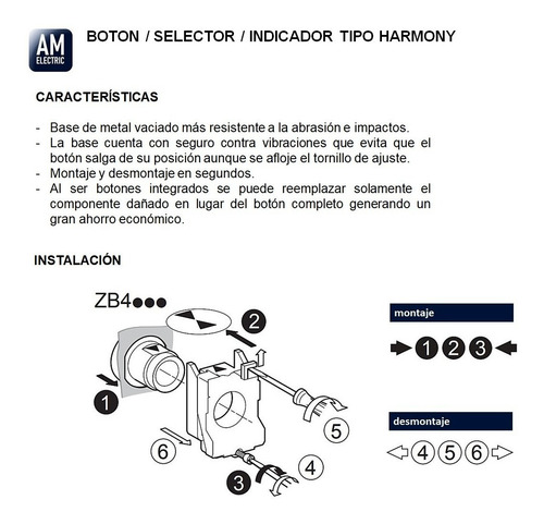 Boton Pulsador Verde C/ Luz 24vdc 22mm Am-e