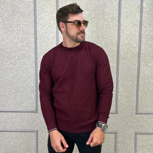 Suéter Masculino Blusa De Frio Tricô Lã Social Casual Liso